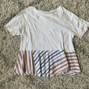 Zara Wide Cut Tee with Flare Detail